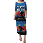 Custom Geelong Football ANZAC Puletasi Gallipoli Camouflage With Poppies