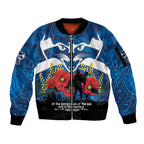 Custom Geelong Football ANZAC Sleeve Zip Bomber Jacket Gallipoli Camouflage With Poppies