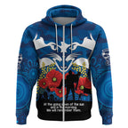 Custom Geelong Football ANZAC Zip Hoodie Gallipoli Camouflage With Poppies