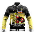 Custom Richmond Football ANZAC Baseball Jacket Gallipoli Camouflage With Poppies