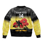 Custom Richmond Football ANZAC Bomber Jacket Gallipoli Camouflage With Poppies