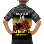 Custom Richmond Football ANZAC Family Matching Mermaid Dress and Hawaiian Shirt Gallipoli Camouflage With Poppies