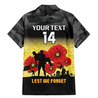 Custom Richmond Football ANZAC Family Matching Mermaid Dress and Hawaiian Shirt Gallipoli Camouflage With Poppies