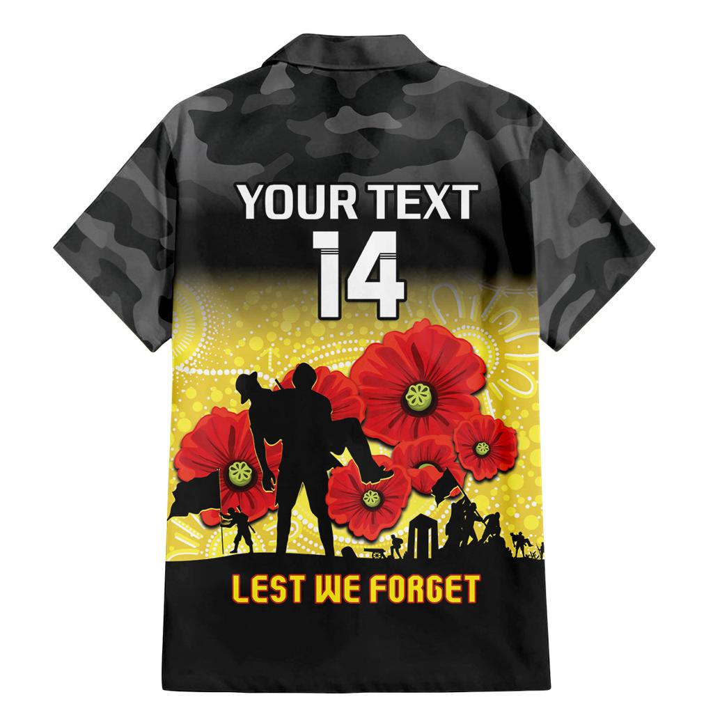 Custom Richmond Football ANZAC Family Matching Mermaid Dress and Hawaiian Shirt Gallipoli Camouflage With Poppies