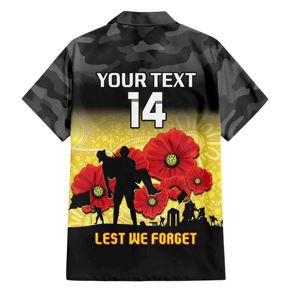 Custom Richmond Football ANZAC Family Matching Tank Maxi Dress and Hawaiian Shirt Gallipoli Camouflage With Poppies