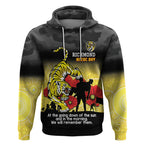 Custom Richmond Football ANZAC Hoodie Gallipoli Camouflage With Poppies