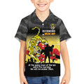 Custom Richmond Football ANZAC Kid Hawaiian Shirt Gallipoli Camouflage With Poppies