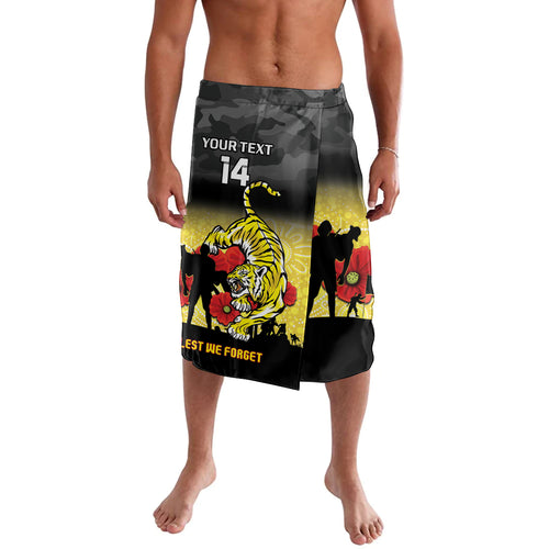 Custom Richmond Football ANZAC Lavalava Gallipoli Camouflage With Poppies