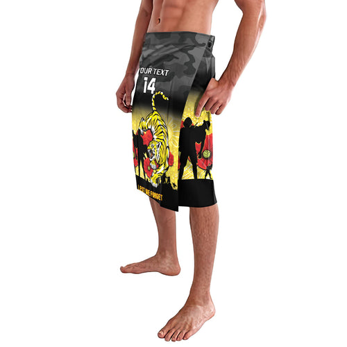 Custom Richmond Football ANZAC Lavalava Gallipoli Camouflage With Poppies