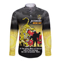 Custom Richmond Football ANZAC Long Sleeve Button Shirt Gallipoli Camouflage With Poppies