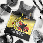 Custom Richmond Football ANZAC Men Tank Top Gallipoli Camouflage With Poppies