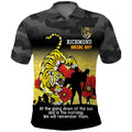 Custom Richmond Football ANZAC Polo Shirt Gallipoli Camouflage With Poppies