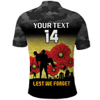 Custom Richmond Football ANZAC Polo Shirt Gallipoli Camouflage With Poppies