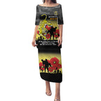 Custom Richmond Football ANZAC Puletasi Gallipoli Camouflage With Poppies