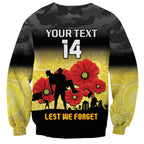 Custom Richmond Football ANZAC Sweatshirt Gallipoli Camouflage With Poppies