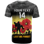 Custom Richmond Football ANZAC T Shirt Gallipoli Camouflage With Poppies