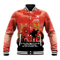 Custom Swans Football ANZAC Baseball Jacket Gallipoli Camouflage With Poppies