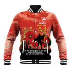 Custom Swans Football ANZAC Baseball Jacket Gallipoli Camouflage With Poppies