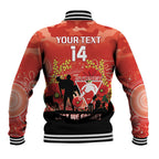 Custom Swans Football ANZAC Baseball Jacket Gallipoli Camouflage With Poppies