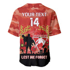 Custom Swans Football ANZAC Baseball Jersey Gallipoli Camouflage With Poppies