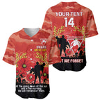 Custom Swans Football ANZAC Baseball Jersey Gallipoli Camouflage With Poppies