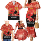 Custom Swans Football ANZAC Family Matching Mermaid Dress and Hawaiian Shirt Gallipoli Camouflage With Poppies