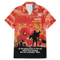 Custom Swans Football ANZAC Family Matching Mermaid Dress and Hawaiian Shirt Gallipoli Camouflage With Poppies