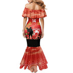 Custom Swans Football ANZAC Family Matching Mermaid Dress and Hawaiian Shirt Gallipoli Camouflage With Poppies
