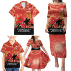 Custom Swans Football ANZAC Family Matching Puletasi and Hawaiian Shirt Gallipoli Camouflage With Poppies