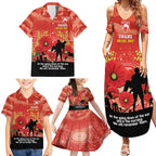 Custom Swans Football ANZAC Family Matching Summer Maxi Dress and Hawaiian Shirt Gallipoli Camouflage With Poppies