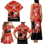 Custom Swans Football ANZAC Family Matching Tank Maxi Dress and Hawaiian Shirt Gallipoli Camouflage With Poppies