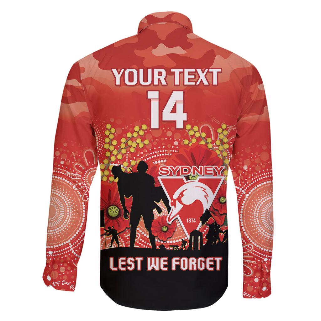 Custom Swans Football ANZAC Family Matching Tank Maxi Dress and Hawaiian Shirt Gallipoli Camouflage With Poppies