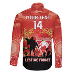 Custom Swans Football ANZAC Family Matching Tank Maxi Dress and Hawaiian Shirt Gallipoli Camouflage With Poppies