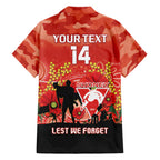 Custom Swans Football ANZAC Hawaiian Shirt Gallipoli Camouflage With Poppies