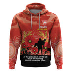 Custom Swans Football ANZAC Hoodie Gallipoli Camouflage With Poppies