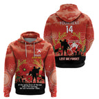 Custom Swans Football ANZAC Hoodie Gallipoli Camouflage With Poppies