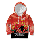 Custom Swans Football ANZAC Kid Hoodie Gallipoli Camouflage With Poppies