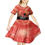 Custom Swans Football ANZAC Kid Short Sleeve Dress Gallipoli Camouflage With Poppies