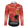 Custom Swans Football ANZAC Long Sleeve Button Shirt Gallipoli Camouflage With Poppies