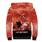 Custom Swans Football ANZAC Sherpa Hoodie Gallipoli Camouflage With Poppies