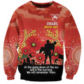 Custom Swans Football ANZAC Sweatshirt Gallipoli Camouflage With Poppies