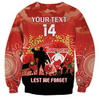 Custom Swans Football ANZAC Sweatshirt Gallipoli Camouflage With Poppies