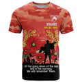 Custom Swans Football ANZAC T Shirt Gallipoli Camouflage With Poppies