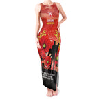 Custom Swans Football ANZAC Tank Maxi Dress Gallipoli Camouflage With Poppies