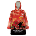 Custom Swans Football ANZAC Wearable Blanket Hoodie Gallipoli Camouflage With Poppies