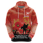 Custom Swans Football ANZAC Zip Hoodie Gallipoli Camouflage With Poppies