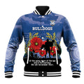 Custom Bulldogs Football ANZAC Baseball Jacket Gallipoli Camouflage With Poppies