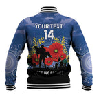 Custom Bulldogs Football ANZAC Baseball Jacket Gallipoli Camouflage With Poppies