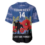 Custom Bulldogs Football ANZAC Baseball Jersey Gallipoli Camouflage With Poppies