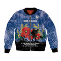 Custom Bulldogs Football ANZAC Bomber Jacket Gallipoli Camouflage With Poppies